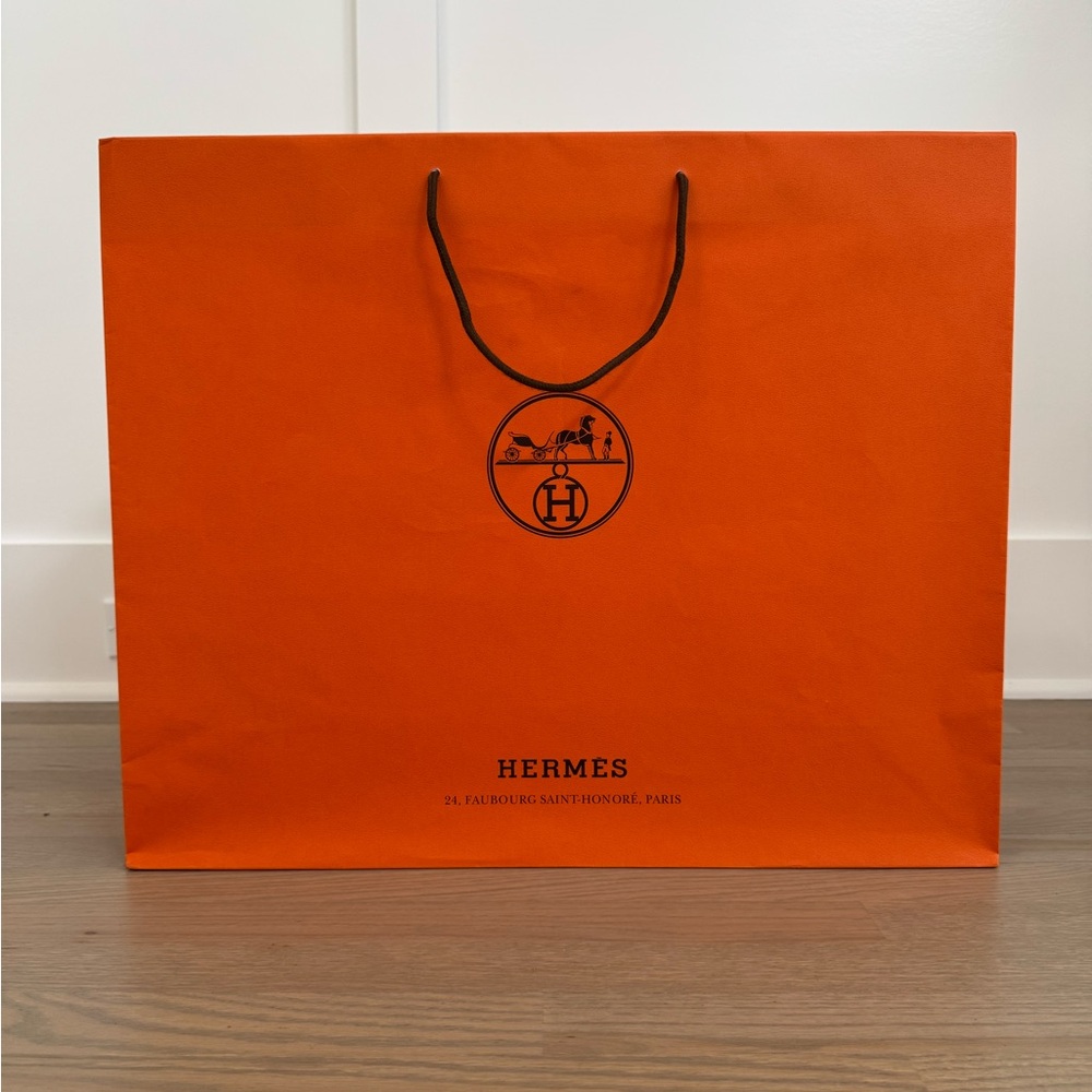 Hermès Orange Shopping Bag